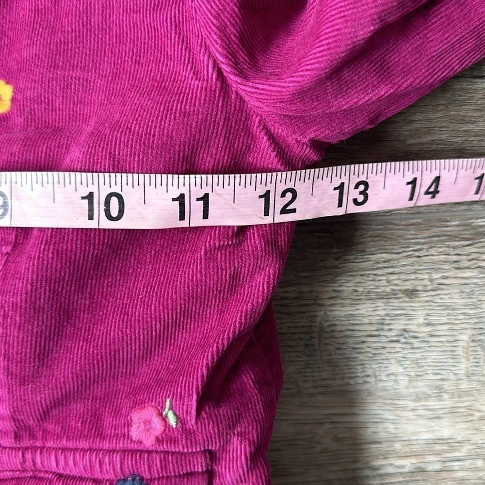 babyGap jacket size 4 toddler cranberry colored lined floral design